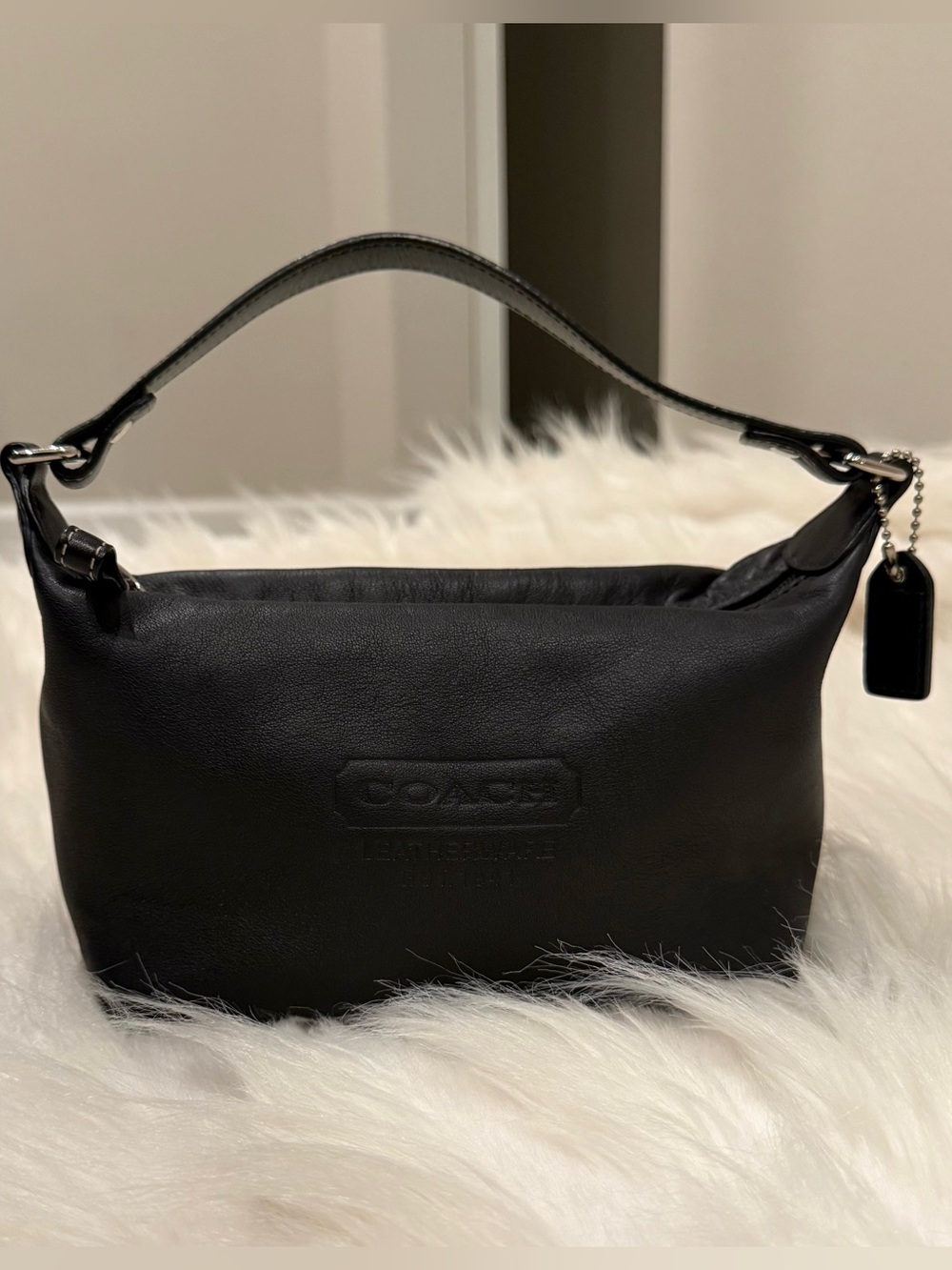 Coach Black Leather Hobo Shoulder Bag